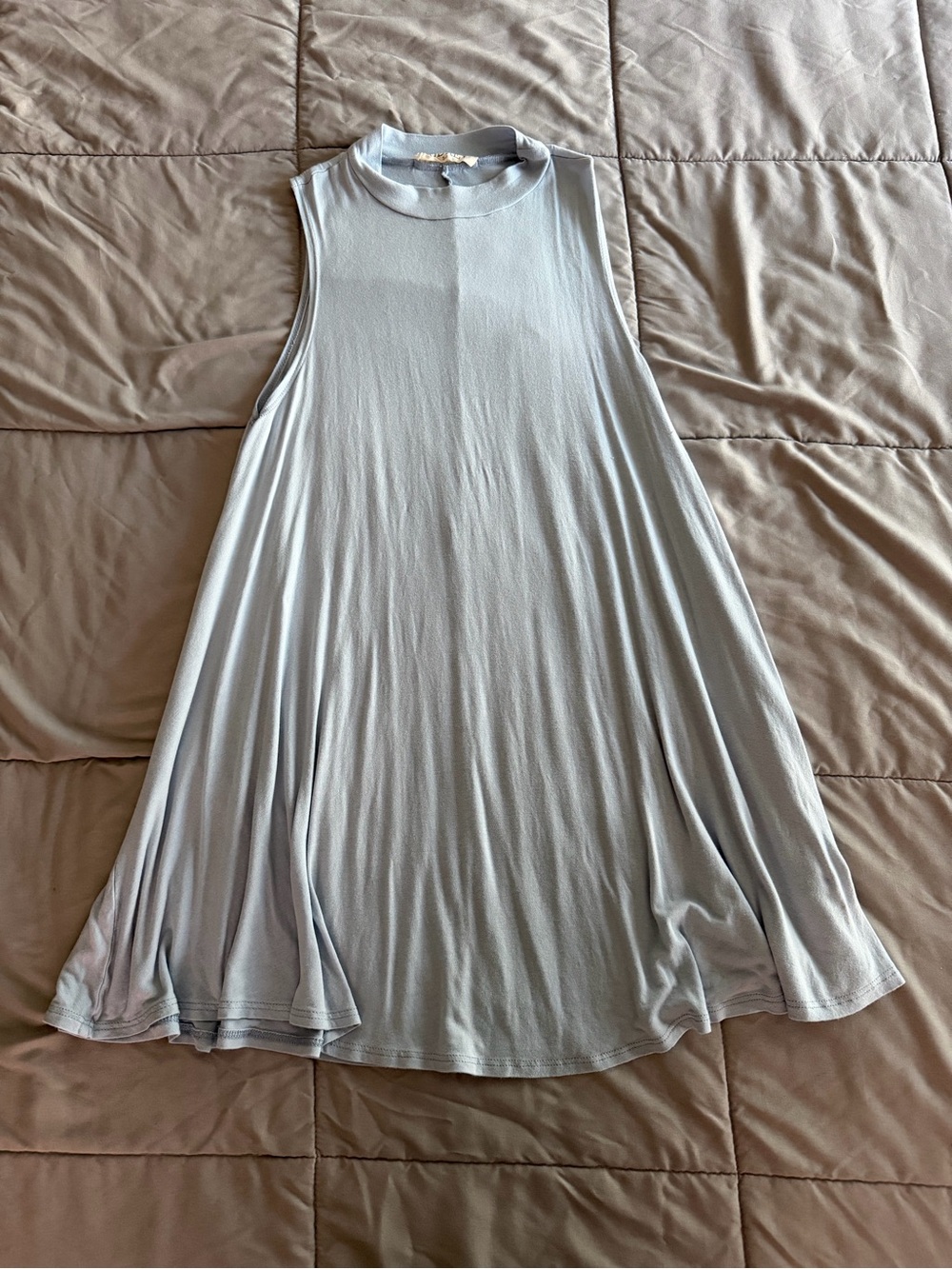 audrey Light Blue Sleeveless Swing Dress